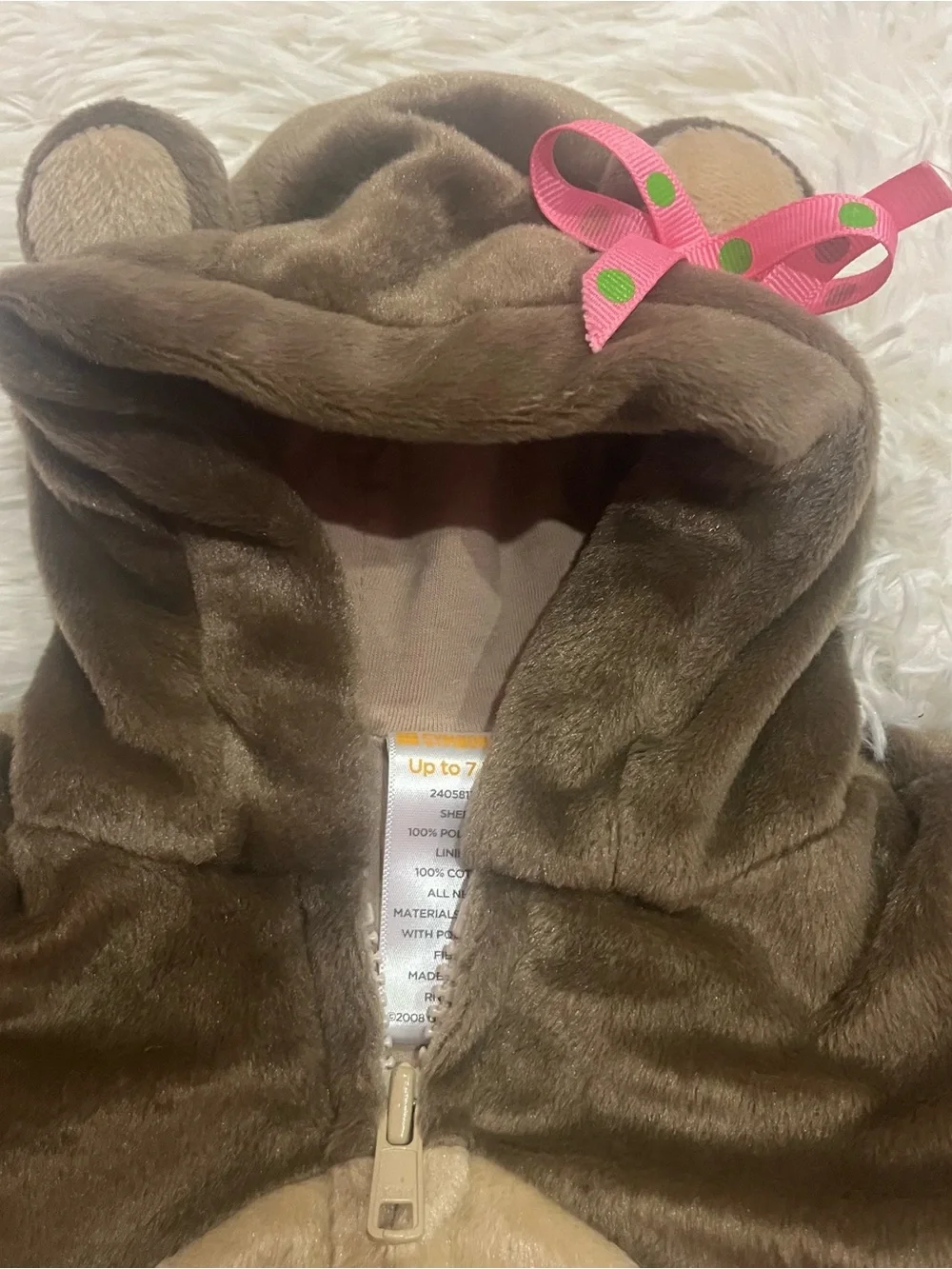 Gymboree Baby Bear Hoodie Zip Up Jacket up to 7lbs